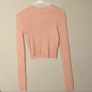 Brandy Melville Pink Long Sleeve Turtleneck